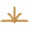 Ekena Millwork Redmond Rough Sawn Timber Gable Bracket, Western Red Cedar, 84"W x 45"H x 6"D x 6"F, 13/12 Pitch GBW084X45X0606RED00RWR - alternate 1